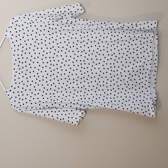 Chaps Women's Short Sleeve Square Neck Cotton TShirt with Decorative Trim - Picture 4 of 7